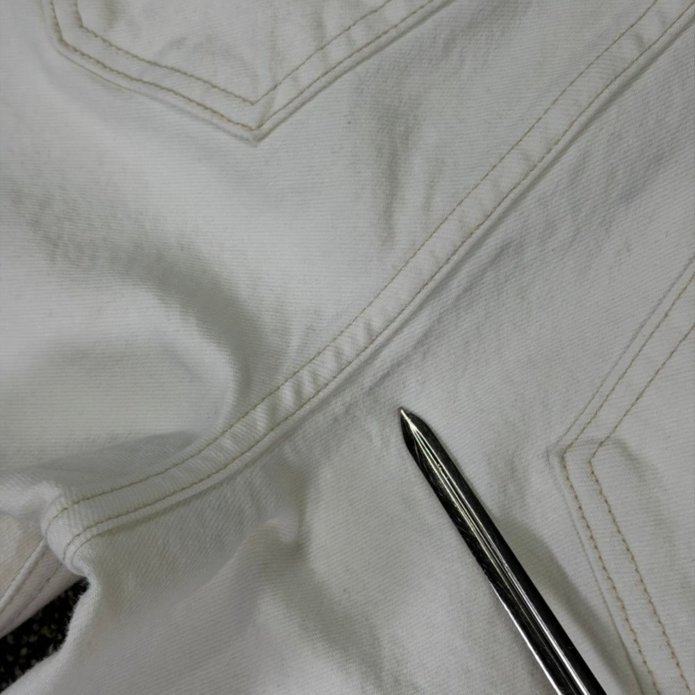 AYR The Secret Sauce Wide Leg Jeans Off White Cream High Rise Size 30S USA Made - Picture 5 of 13